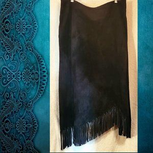 Pendleton Black Suede Western Style Skirt